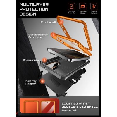5. Supcase Unicorn Beetle Pro Mag MagSafe 2-set Case for Samsung Galaxy S26 Ultra - Black and Orange