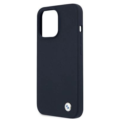 6. BMW Silicone Signature Case for iPhone 13 Pro Max 6.7" - Navy Blue