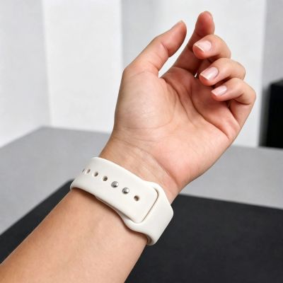 8. Tech-Protect Silicone Strap for Apple Watch 44 / 45 / 46 / 49 mm - Beige