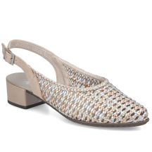 Women's metallic beige sandals Rieker 47078-90