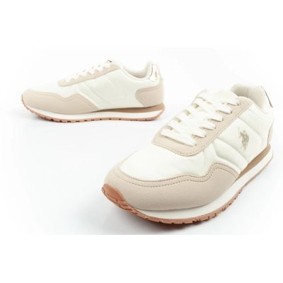 8. US Polo Assn sports shoes sneakers women's fashionable comfortable ecru