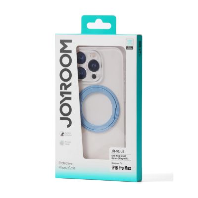 2. Joyroom JR-16JL6 Case for iPhone 16 Pro Max Ultra-Thin MagSafe Compatible with 360° Ring Stand - Blue