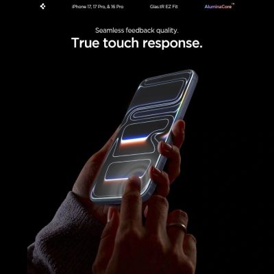 3. Spigen Glas.tR EZ Fit Tempered Glass for iPhone 16 Pro / 17 / 17 Pro - 2 pcs.