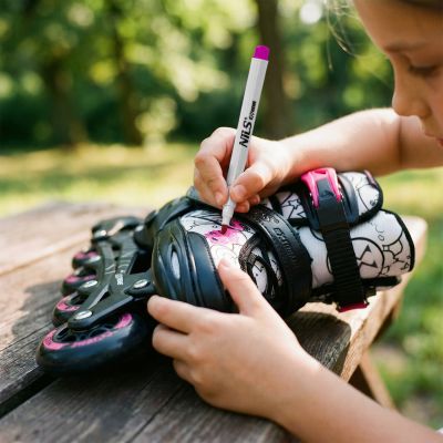 7. NH10907 4in1 ROLLER SKATES WITH EXTENDED HOCKEY BLADES TINTS PINK SIZE L (39-42) NILS EXTREME