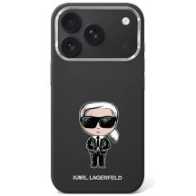 Karl Lagerfeld Smooth Ikonik Sketch MagSafe Case for iPhone 18 Pro / 17 Pro - Black