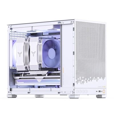 21. Jonsbo D32 STD PC Case, White, Mini Case, mATX, Tempered Glass – White