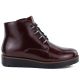 2. Women's patent leather burgundy wedge ankle boots Potocki Z25-JE19360