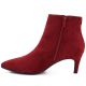 3. Women's insulated ankle boots with a low heel, red suede, Sergio Leone BT-65