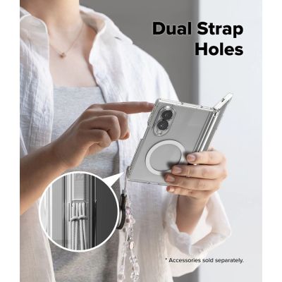 9. Ringke Fusion Flap Magnetic MagSafe Case for Samsung Galaxy Z Fold 8 - Clear