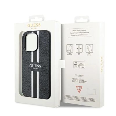 8. Guess 4G Printed Stripes MagSafe case for iPhone 15 Pro Max - black