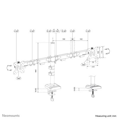 18. Monitor Desk Mount / Dual DS60-600BL2 NEOMOUNTS