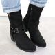 6. Women's suede cowboy boots black M.Daszyński MR1921-47