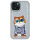Nimmy Glasses Cool Cat iPhone 15 Case - Gray