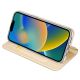 4. Dux Ducis Skin Pro Holster Flip Cover for iPhone 14 Plus gold
