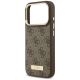 6. Guess 4G Logo Plate MagSafe case for iPhone 17 Pro - brown