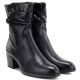 4. Women's high-heeled ankle boots with a gathered upper, black Vinceza 58682