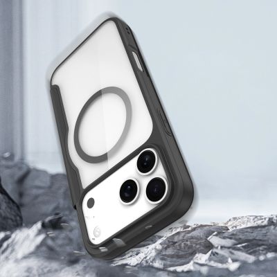 12. Dux Ducis Skin X Pro Case for iPhone 17 Pro Max with Wallet, MagSafe Compatible - Black