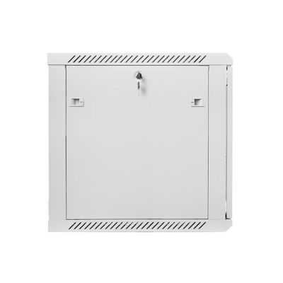 4. Lanberg WF01-6612-10S rack cabinet (12U; 635mm / 600mm / 600 mm; wall-mounted; Glass; 19''; gray)