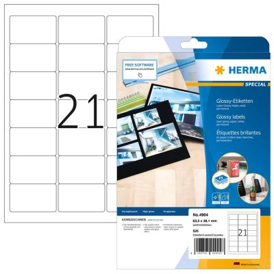 HERMA 4904 Printable Labels White Self-adhesive Printable Labels