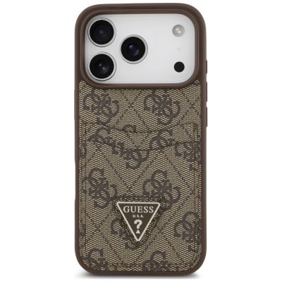3. Guess 4G nauble Card Triange Case for iPhone 18 Pro / 17 Pro – brown