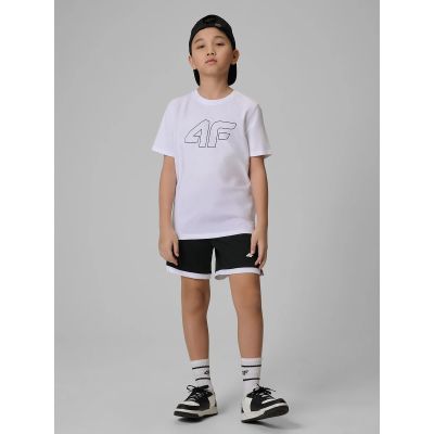 3. Boy's regular printed T-shirt 4F 4FJRSS26TTSHM3599-10S