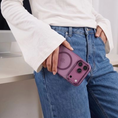 7. Tech-Protect MagZero MagSafe Case for iPhone 17 Pro / 18 Pro - Burgundy Matte