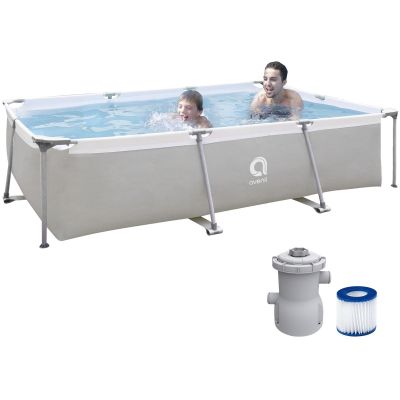 16. RECTANGULAR FRAME POOL WITH SUPER STRONG FILTER PUMP 300x207x66CM 17771EU