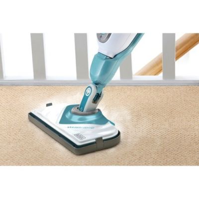 9. Black & Decker BHSM166DSM Steam Cleaner Steam Mop 0.5L 1600W Color Aqua, White