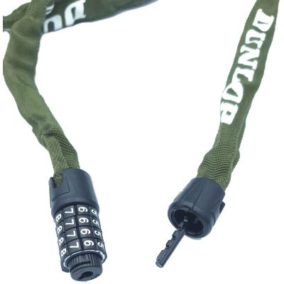 7. DUNLOP BICYCLE LOCK CHAIN WITH CODE 120CM LENGTH - KHAKY