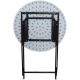 2. FOLDING BALCONY CATERING TABLE WHITE 60x72CM