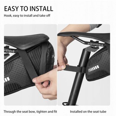 9. Rockbros C29-BK waterproof bicycle bag under the saddle - black