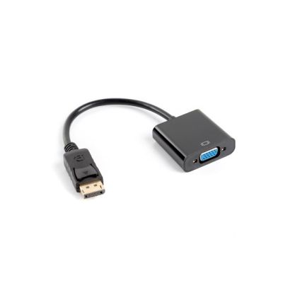 Lanberg AD-0002-BK adapter (DisplayPort M - D-Sub (VGA) F; 0.20m; black)