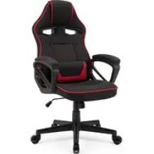 SENSE7 Knight fabric armchair, black and red