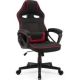 SENSE7 Knight fabric armchair, black and red