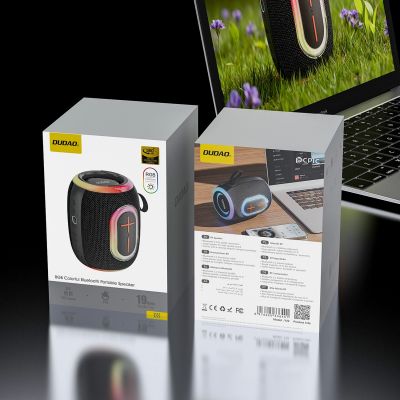 6. Dudao Y22 Wireless Speaker with RGB Backlight Bluetooth 5.3 - Black