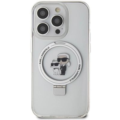 3. Karl Lagerfeld KLHMP14LHMRSKCH iPhone 14 Pro 6.1" white/white hardcase Ring Stand Karl&Choupette MagSafe