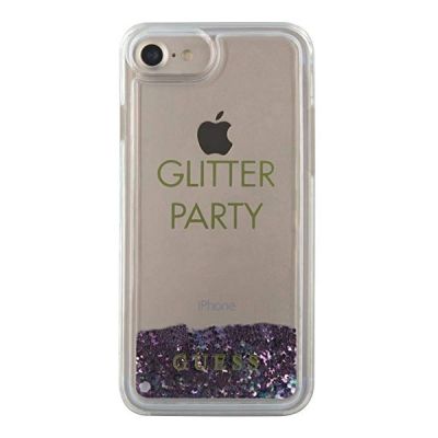 2. Guess GUHCP7GLUQPU iPhone 6/7/8 /SE 2020 / SE 2022 purple/purple hard case Liquid Glitter Party