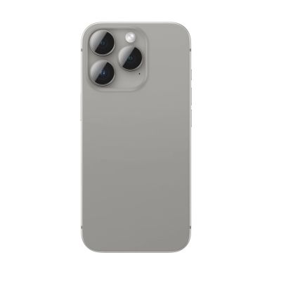 2. AmazingThing AR Aluminum 3 Lens Glass with Camera Lens Frame for iPhone 16 Pro / 16 Pro Max - Gray