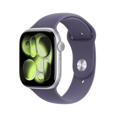 Apple Watch Series 11 (2025) GPS 46mm Silver Aluminum Case with Sport Band M/L - Purple Fog