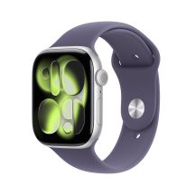 Apple Watch Series 11 (2025) GPS 46mm Silver Aluminum Case with Sport Band M/L - Purple Fog