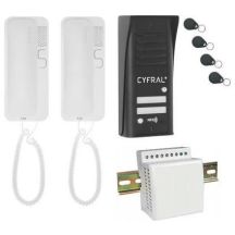 COSMO 2 CYFRAL intercom set for 2 flats, black