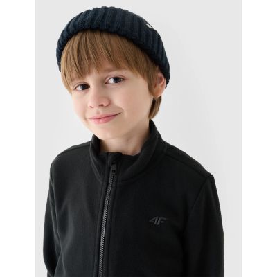 2. Regular fleece with stand-up collar for boys 4F Junior 4FJWMM00TFLEM245-20S