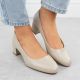 6. Beige Sergio Leone PB291 block heel pumps