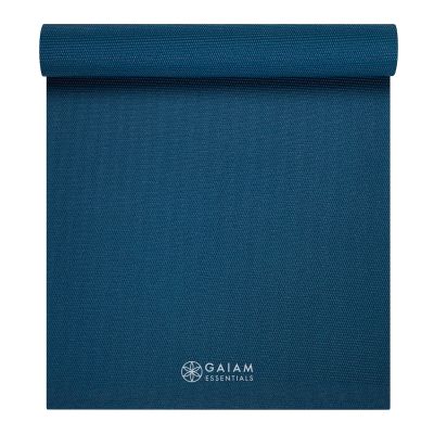 11. Gaiam Essentials 6mm Yoga Mat with Navy 63314
