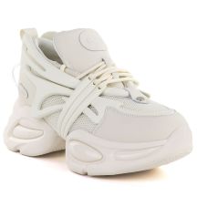 Women's sneakers with a thick sole, beige Goe TT2N4014