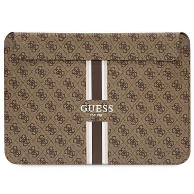 Guess 4G Printed Stripes cover for a 14" laptop - brown