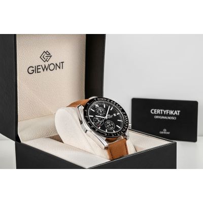 8. Men's Watch Giewont Chronograph Sapphire Brown Black GW8720-A1