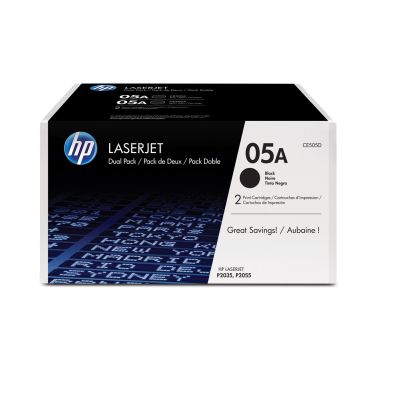 28. HP Original 05A LaserJet Black Toner Cartridge Dual Pack