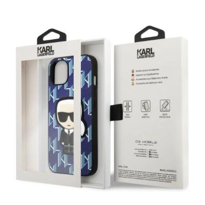 8. Karl Lagerfeld KLHCP13MPMNIKBL iPhone 13 6.1" hardcase blue/blue Monogram Ikonik Patch