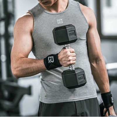 8. Rockbros 0431001 sports wristband - black (2 pcs.)